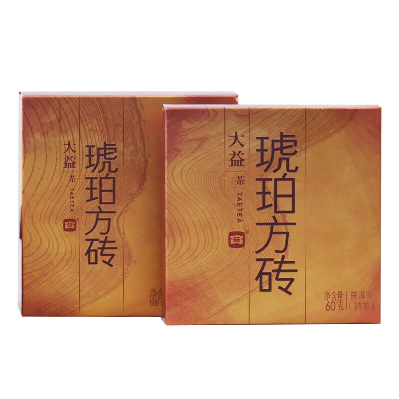 TAETEA Brand Amber Square Brick Pu-erh Tea Brick 2014 Dayi Ripe Puer Pu’er 240g