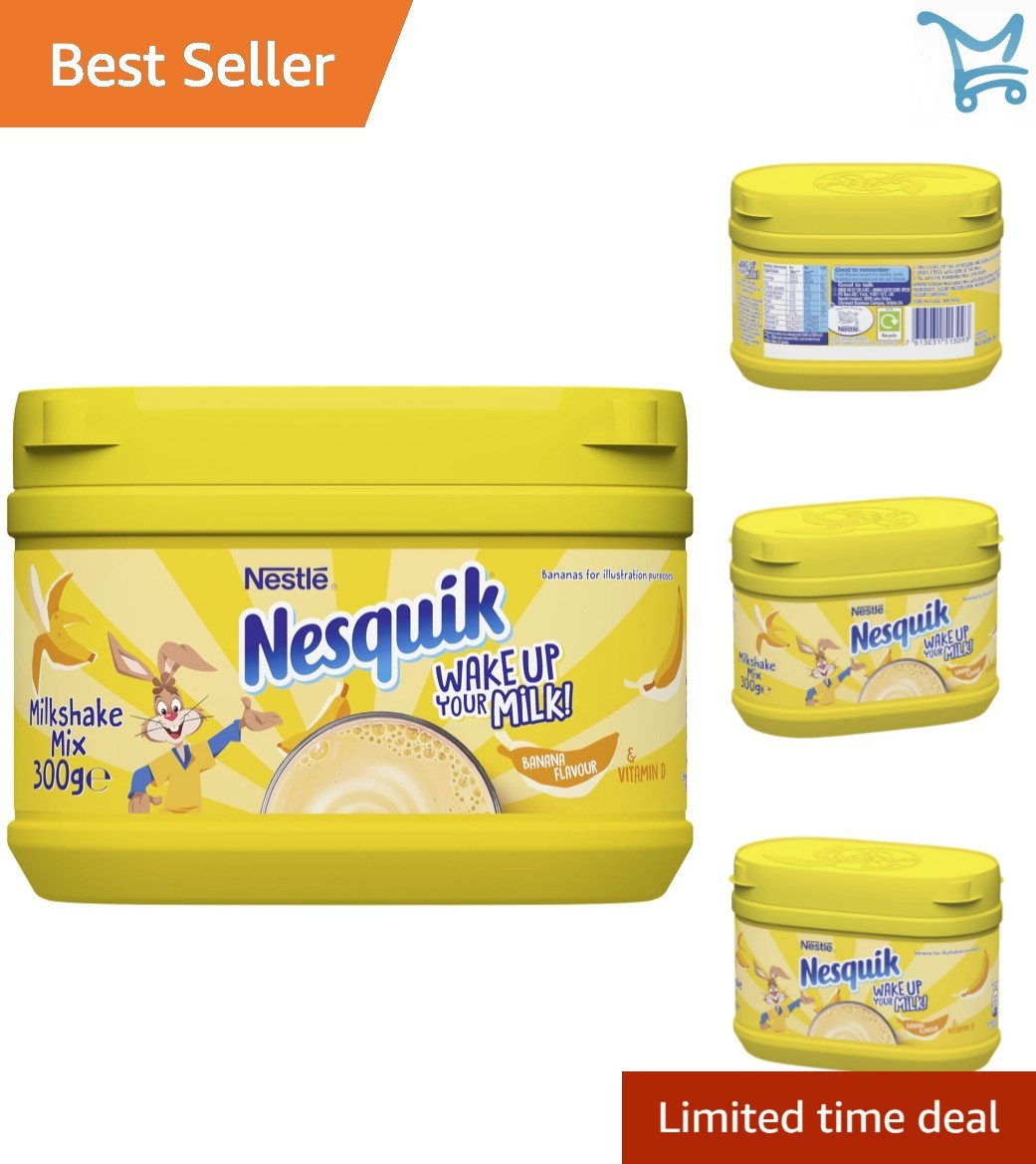 Banana Flavour Milkshake Powder 300g Pack of 5 Vit D C Calcium All Ages