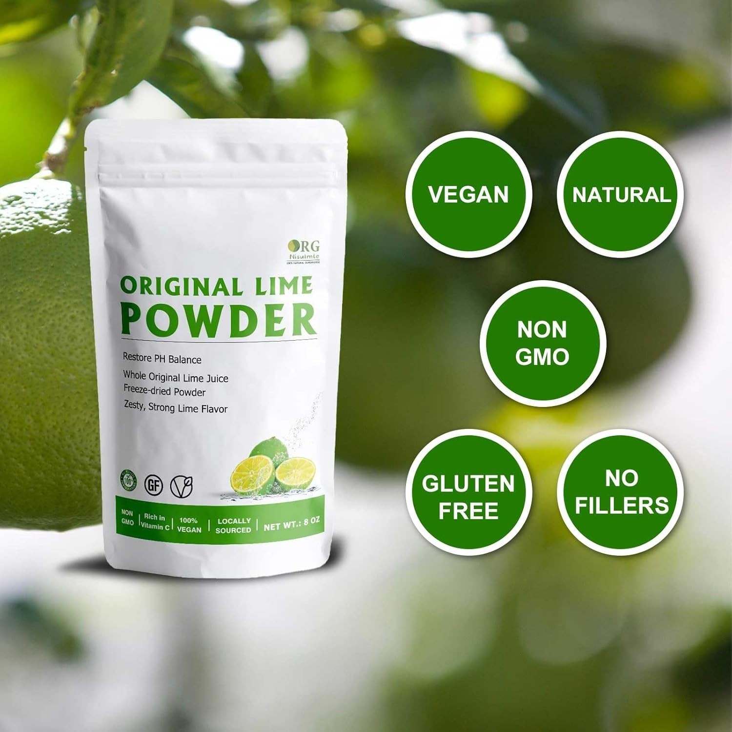 Lime Juice Powder, 8 Oz, Fresh Lime Juice Freeze Dried Powder Filler Free, Ri…