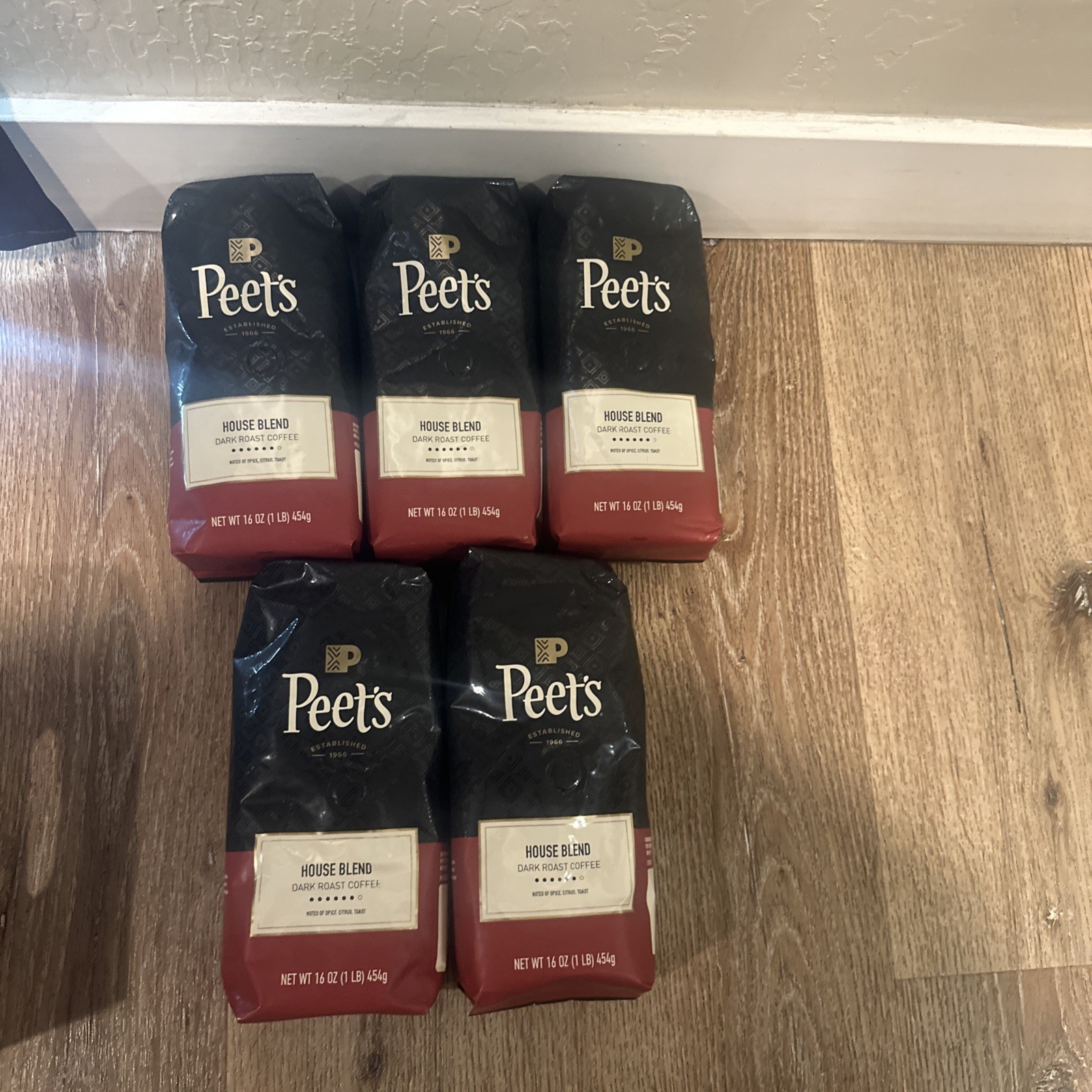 5 Pounds Peet’s Coffee House Blend Dark Roast Whole Beans