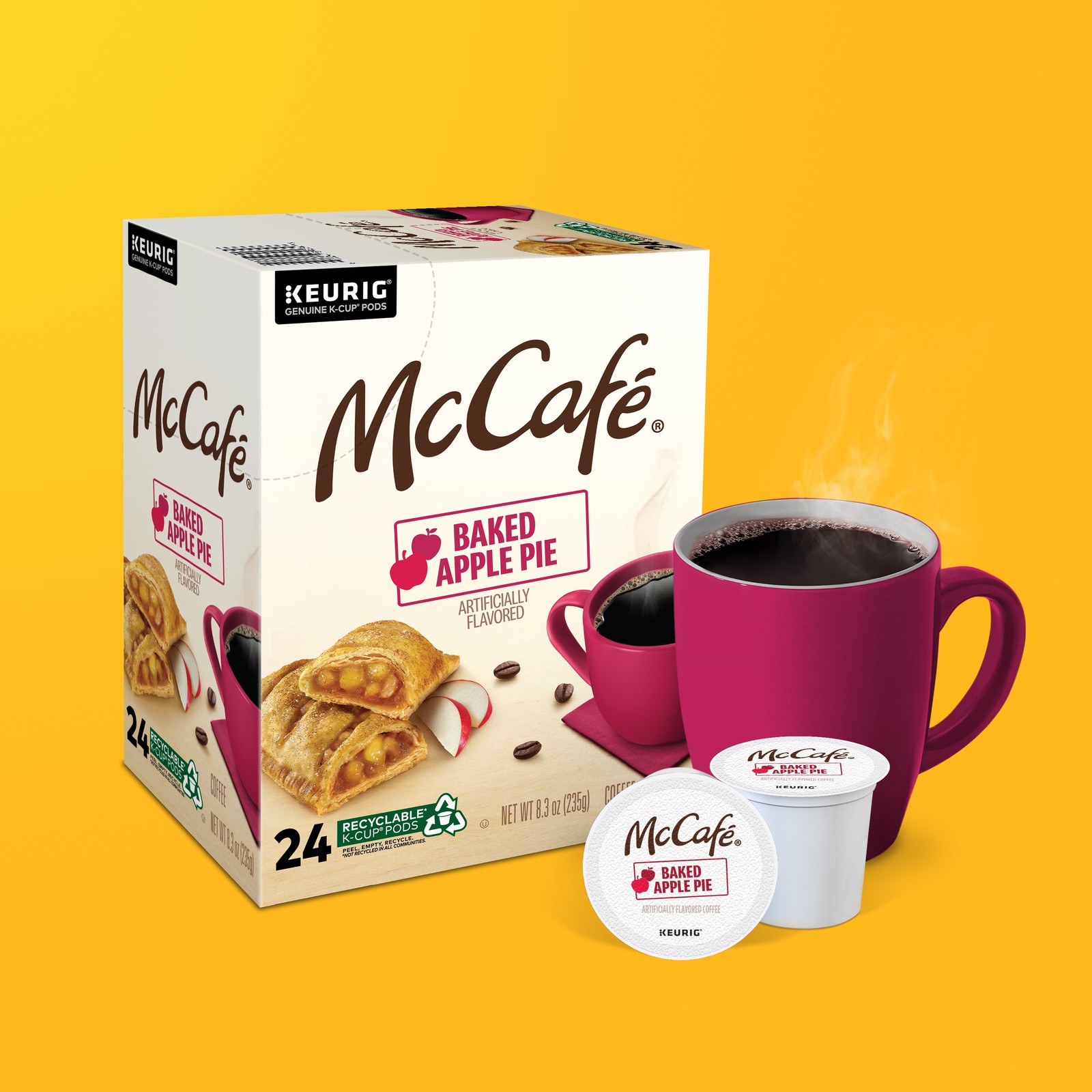 McCafe Baked Apple Pie Coffee, Keurig Single Serve K-Cup Pods, 96 Count