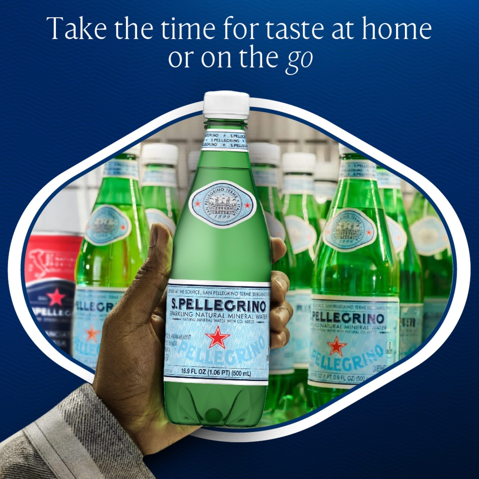 S.Pellegrino Sparkling Natural Mineral Water, Plastic Bottles, 16.9 Fl Oz (Pa…