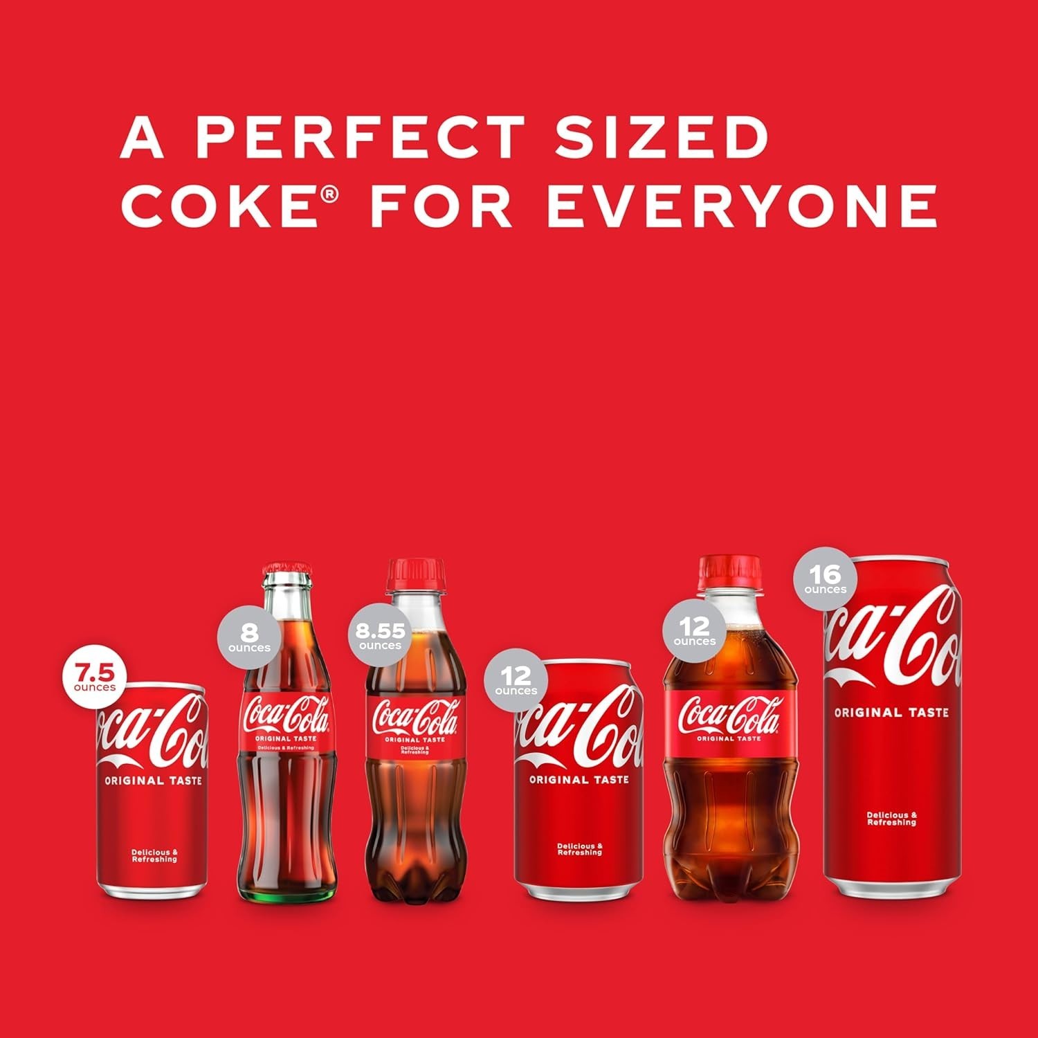 Refreshing Coca-Cola Classic 6 Pack, 7.5 fl oz Mini Cans for Anytime Enjoyment