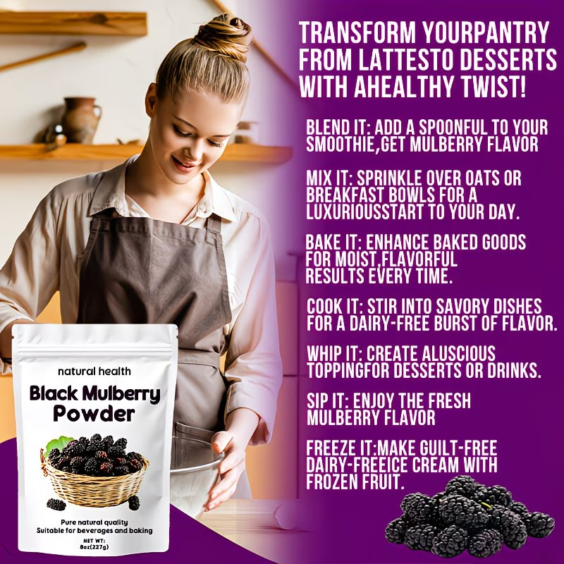 High Quality Mulberry Powder 8oz Vitamin C Natural Ingredients Raw Materials