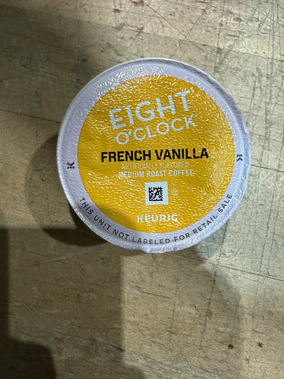 96/pack Eight O’Clock french vanilla Medium Roast K cups Bulk Pack