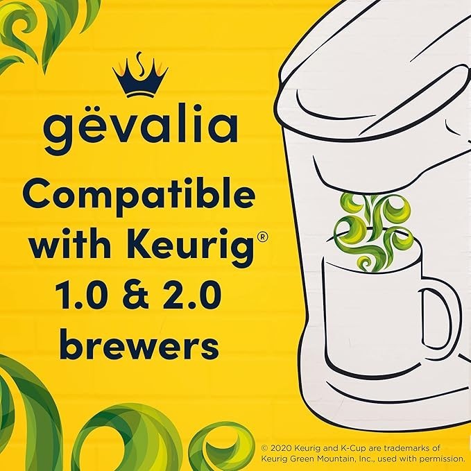 Gevalia Colombia K-Cup Coffee Pods for a Keto and Low Carb Lifestyle, 84 ct Box.