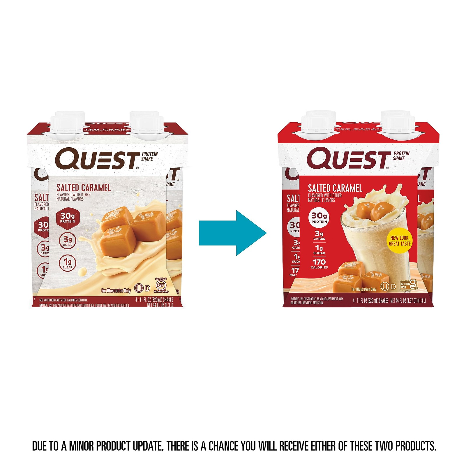 Quest Nutrition Ready to Drink Salted 11 Fl Oz (Pack of 12), Pale yellow