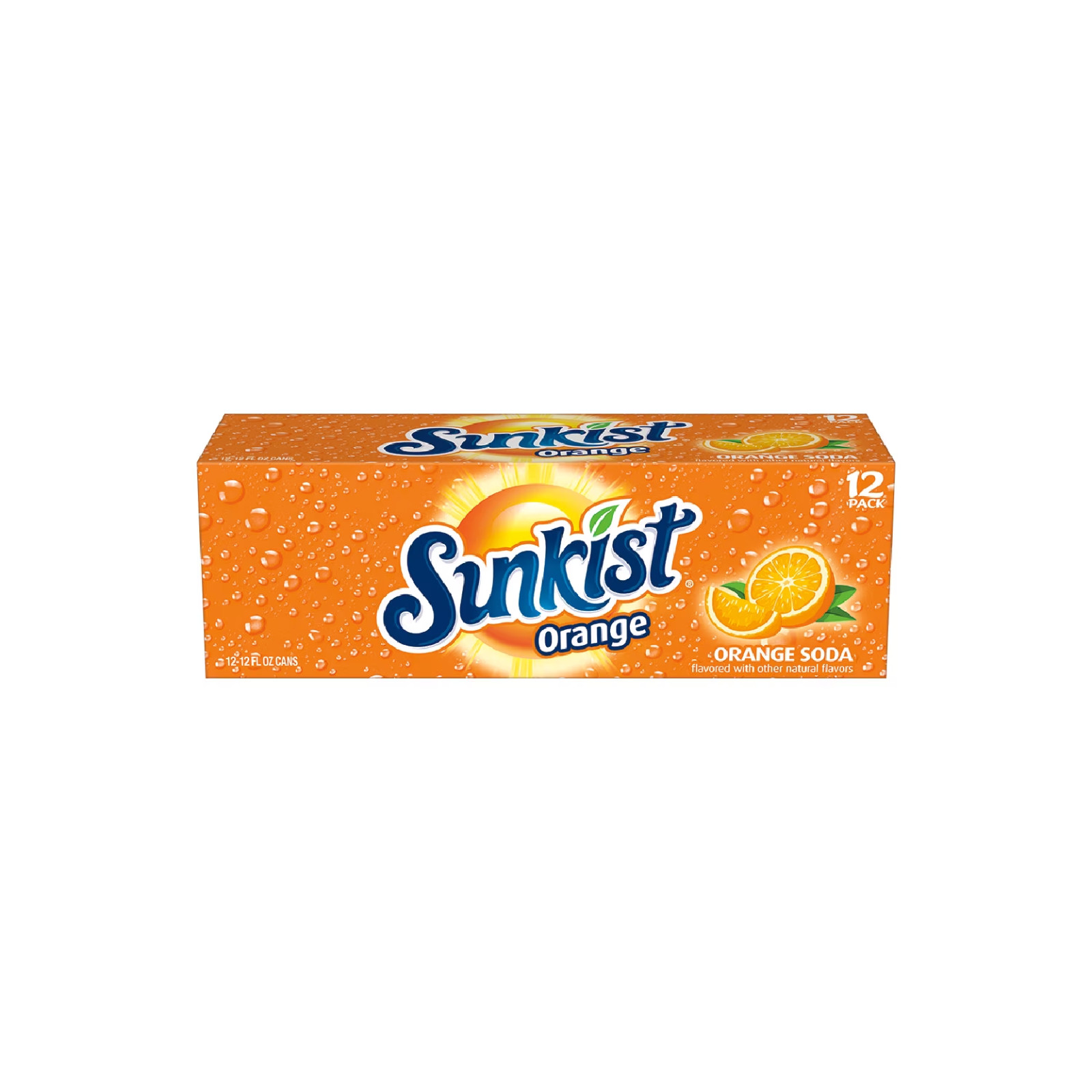 Sunkist Orange Soda Pop 12 fl oz 12 Pack Cans
