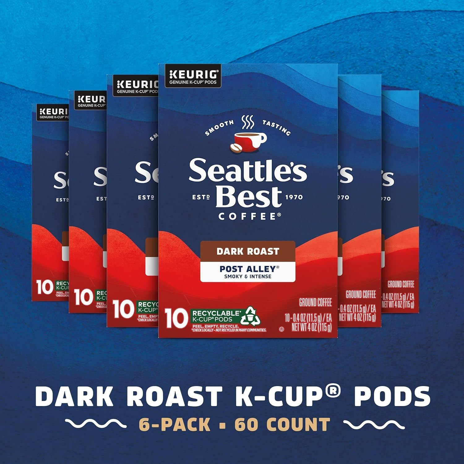 Seattle’s Best Post Alley Blend Coffee 24 to 180 Keurig K cups Pick Any Size