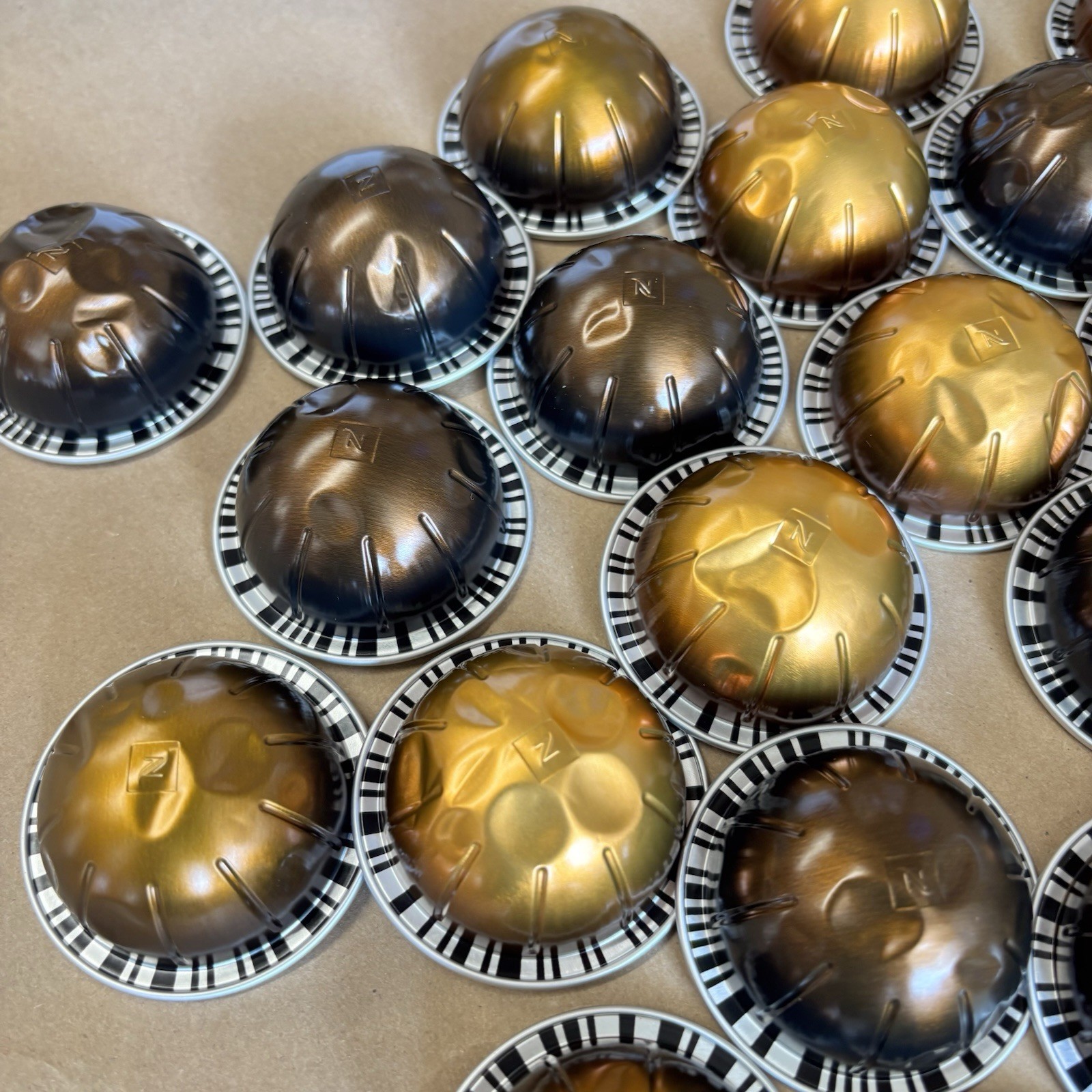 Nespresso Vertuo Double Espresso Variety Pack, 120 LOOSE DENTED Pods, 3 Flavors