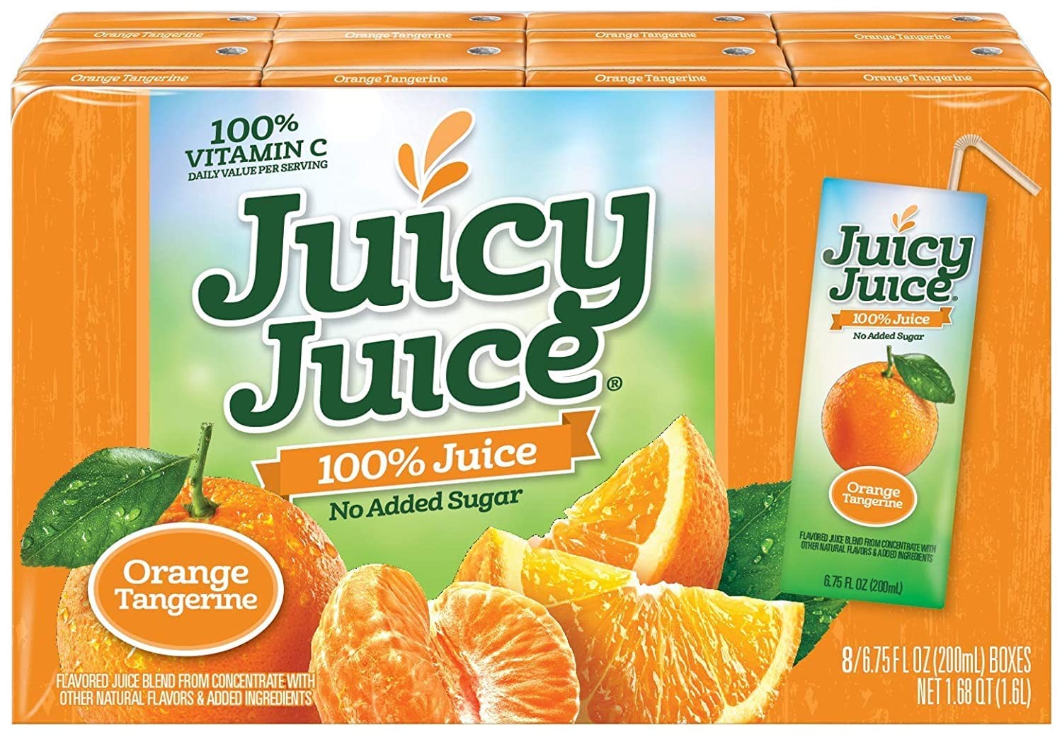 Juicy Juice Orange Tangerine Juice Single Serve Box, 54 Fluid Ounce – 2 per case