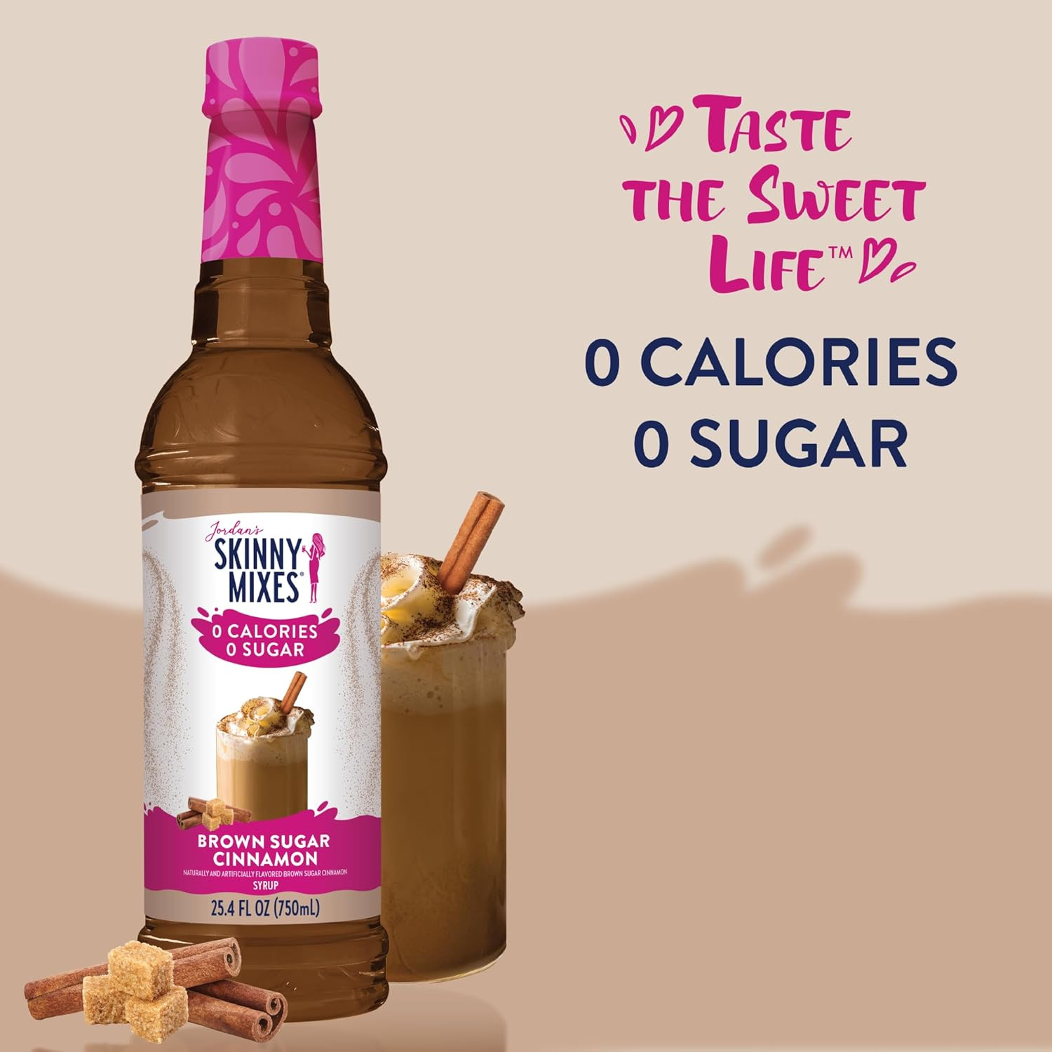 Syrups Sugar Free Coffee Syrup, Brown Sugar Cinnamon Flavor Drink Mix, Zero Calo
