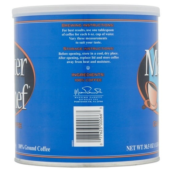 Master Chef Ground Coffee Medium Roast Naturally Caffeinated, 30.5 oz