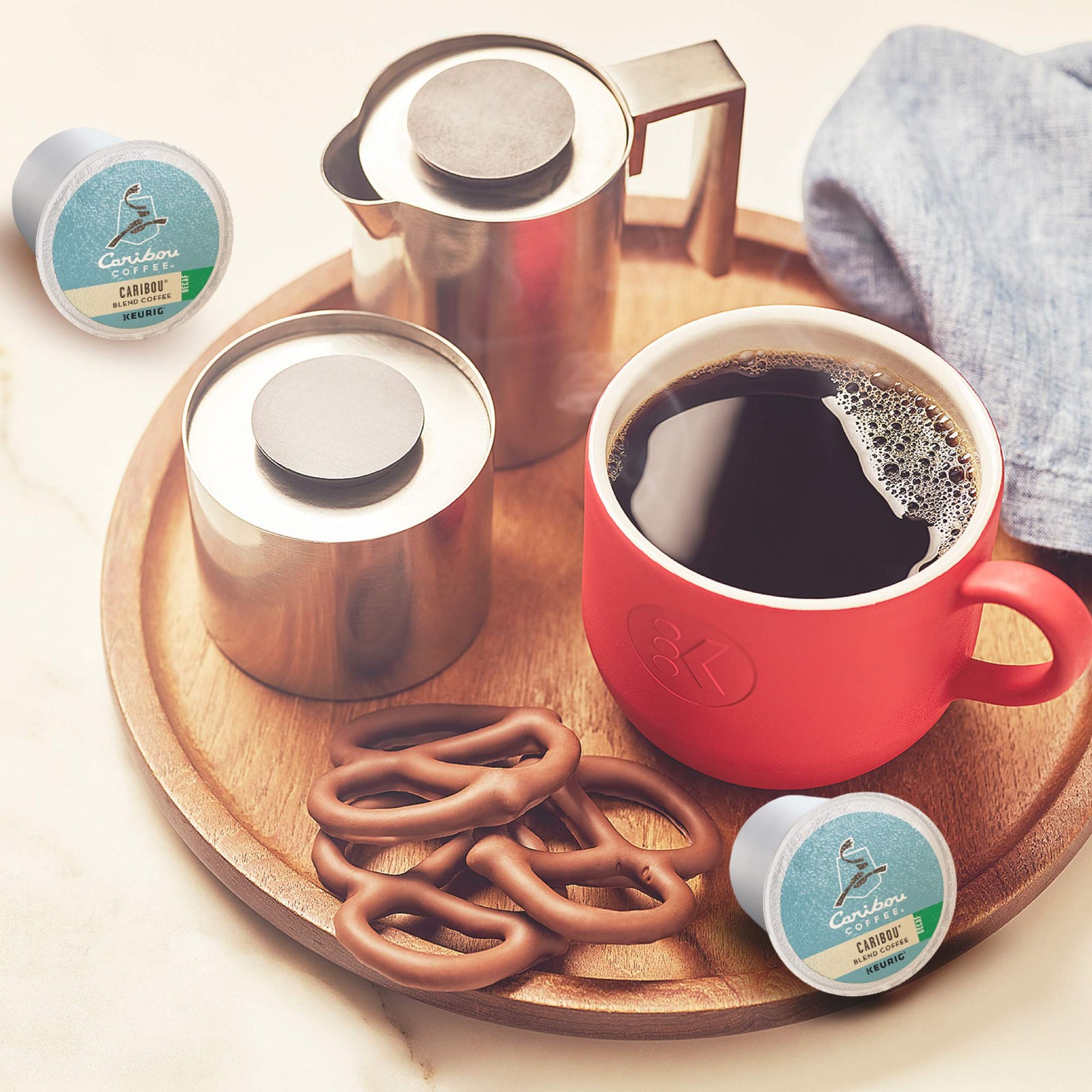 Caribou Coffee Decaf K-Cup Pods Medium Roast 96 Count