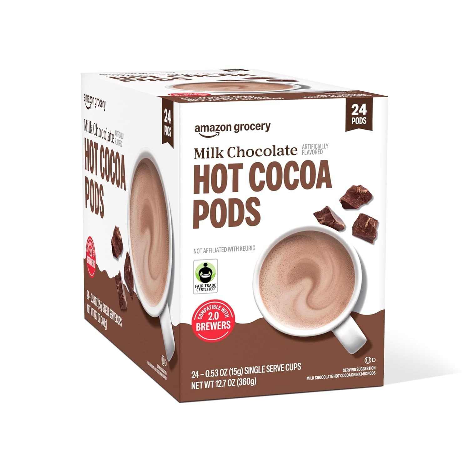 Rich Milk Chocolate Hot Cocoa Pods, 24 Count – Ideal for Cozy Indulgence Anytime