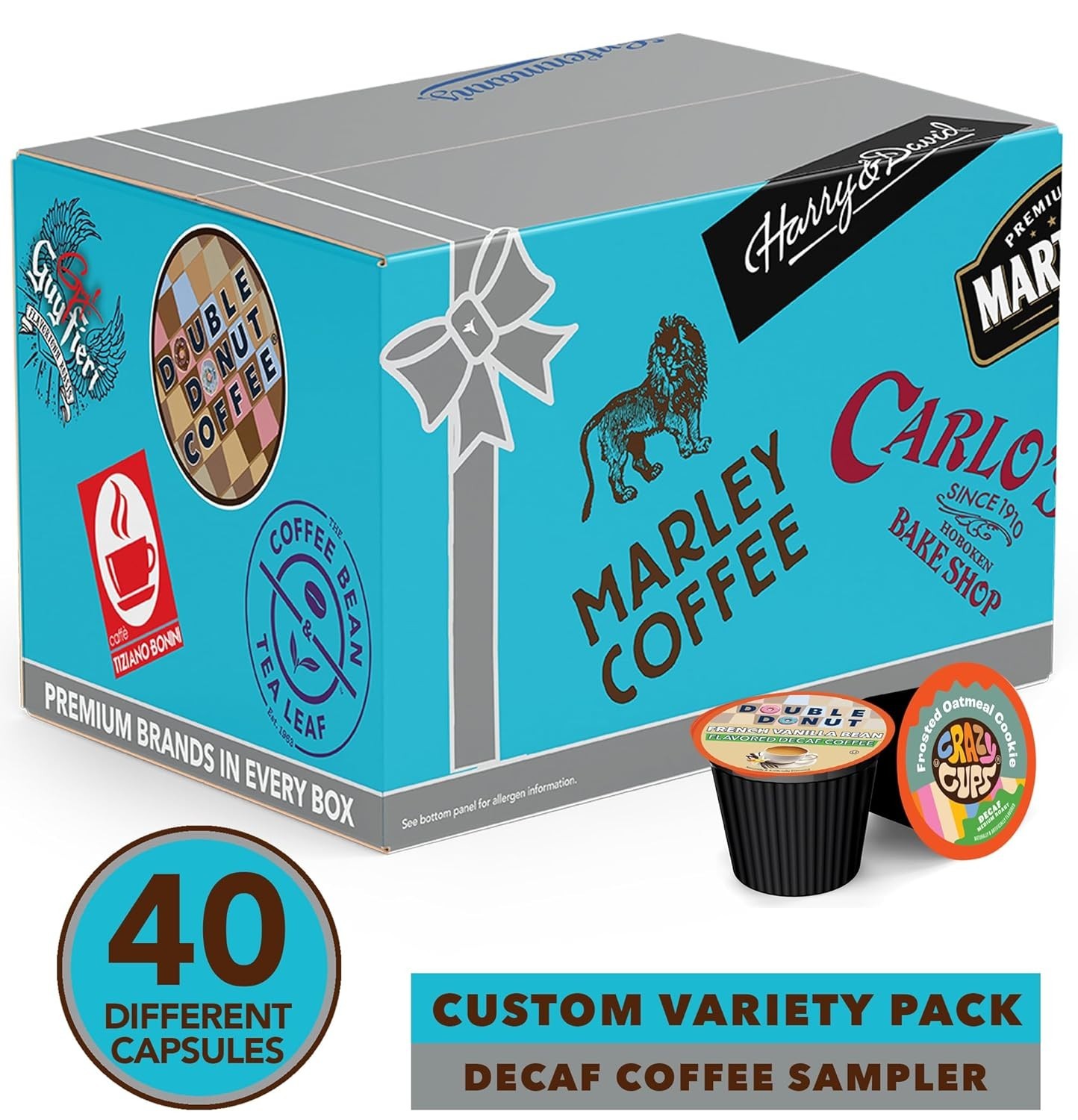 Decaf Coffee Pods Variety Pack – 40 Flavors for Every Taste, Keurig Compatible