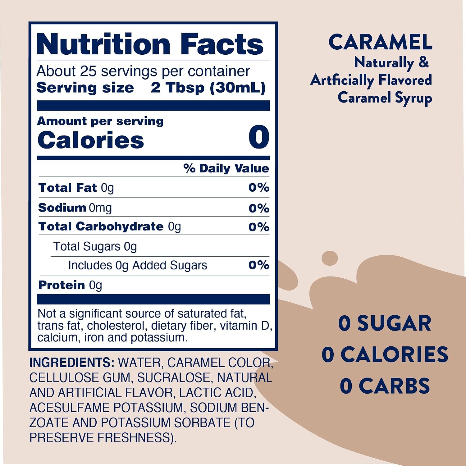 Jordan’S Skinny Mixes Sugar Free Coffee Syrup, Salted Caramel Coffee Flavoring S