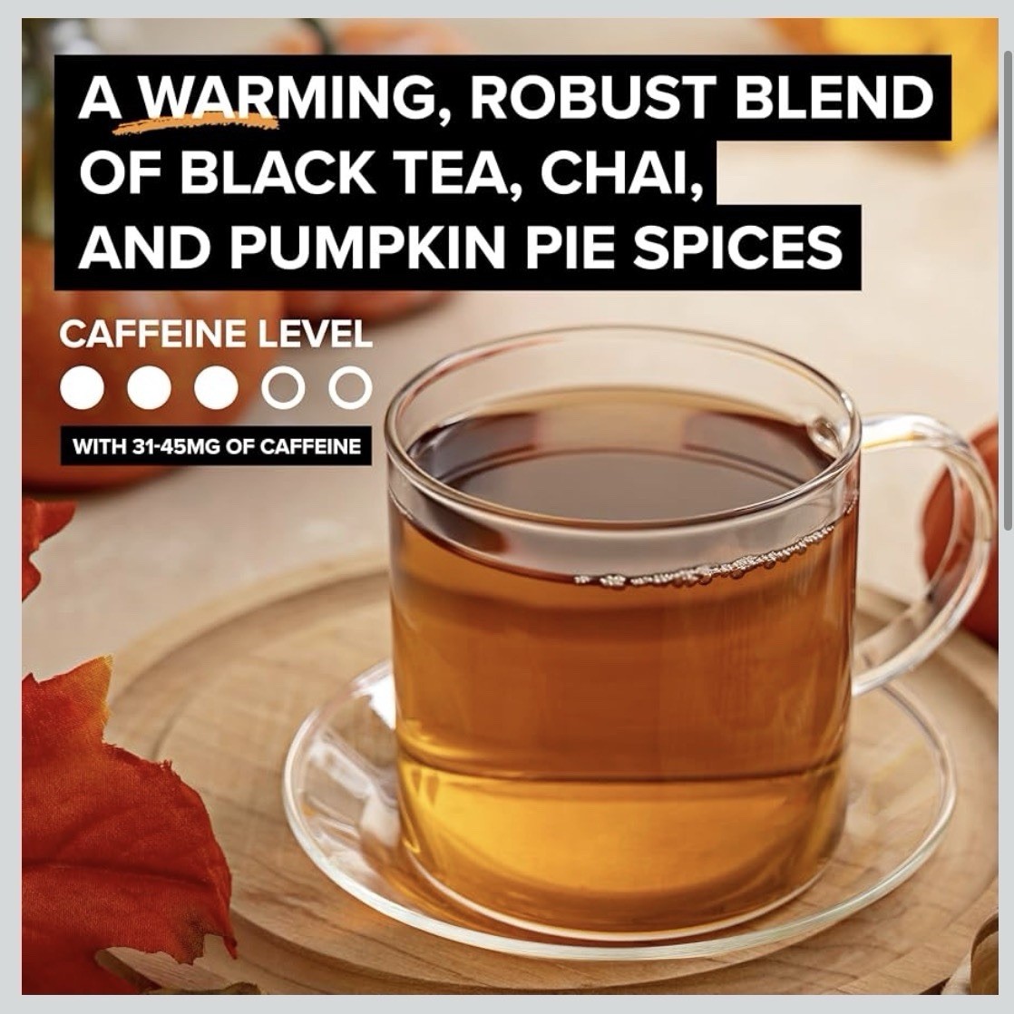 TAZO Pumpkin Spice Chai Black Tea With Classic Chai & Pumpkin Pie Spices 2 Box