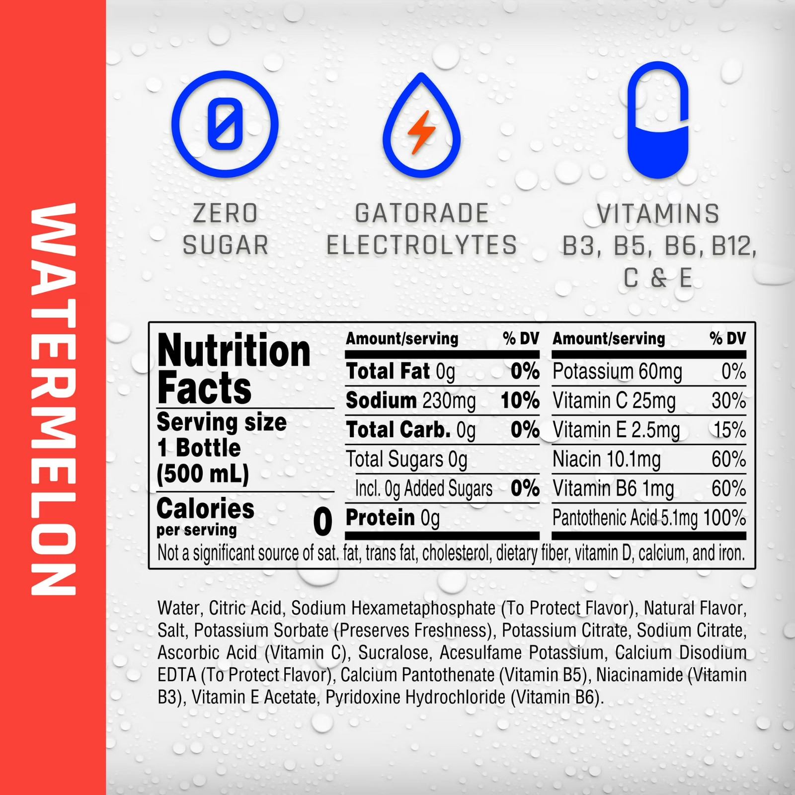 Propel Watermelon Electrolyte Water, Zero Sugar & Calories, 12 Pack 16.9 fl oz