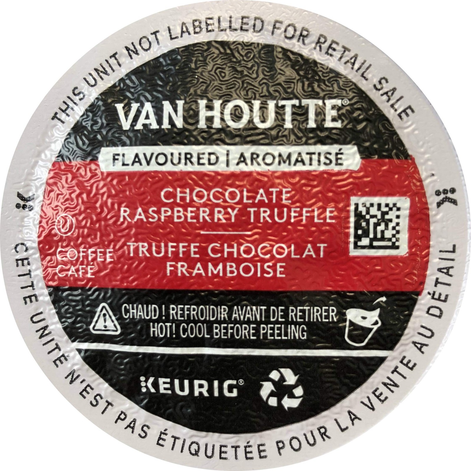 Van Houtte Chocolate Raspberry Truffle Coffee, Light Roast, K-Cup Portion Pack f
