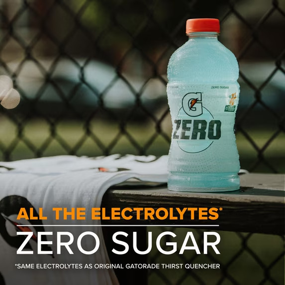Gatorade Zero Sports Drinks, Berry/Glacier Cherry/Glacier Freeze Variety Pack 18