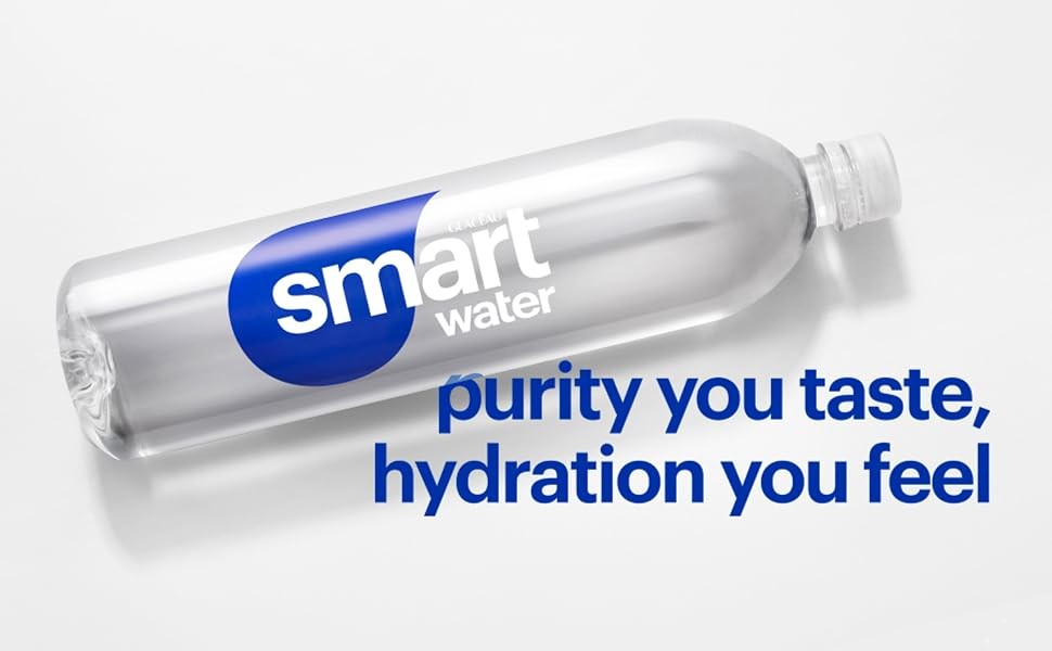 Smartwater vapor distilled premium water bottles, 1L, 6 Pack