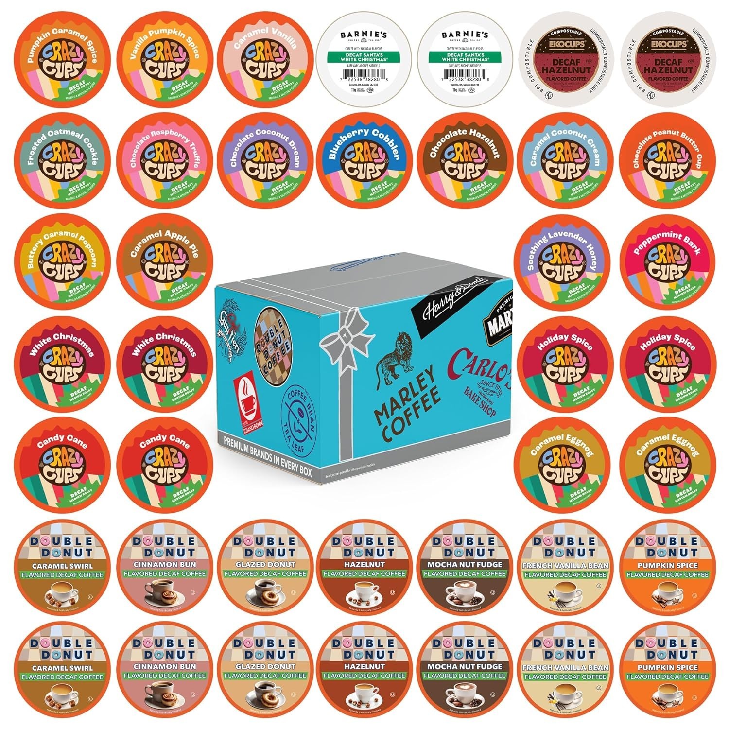 Decaf Coffee Pods Variety Pack – 40 Flavors for Every Taste, Keurig Compatible