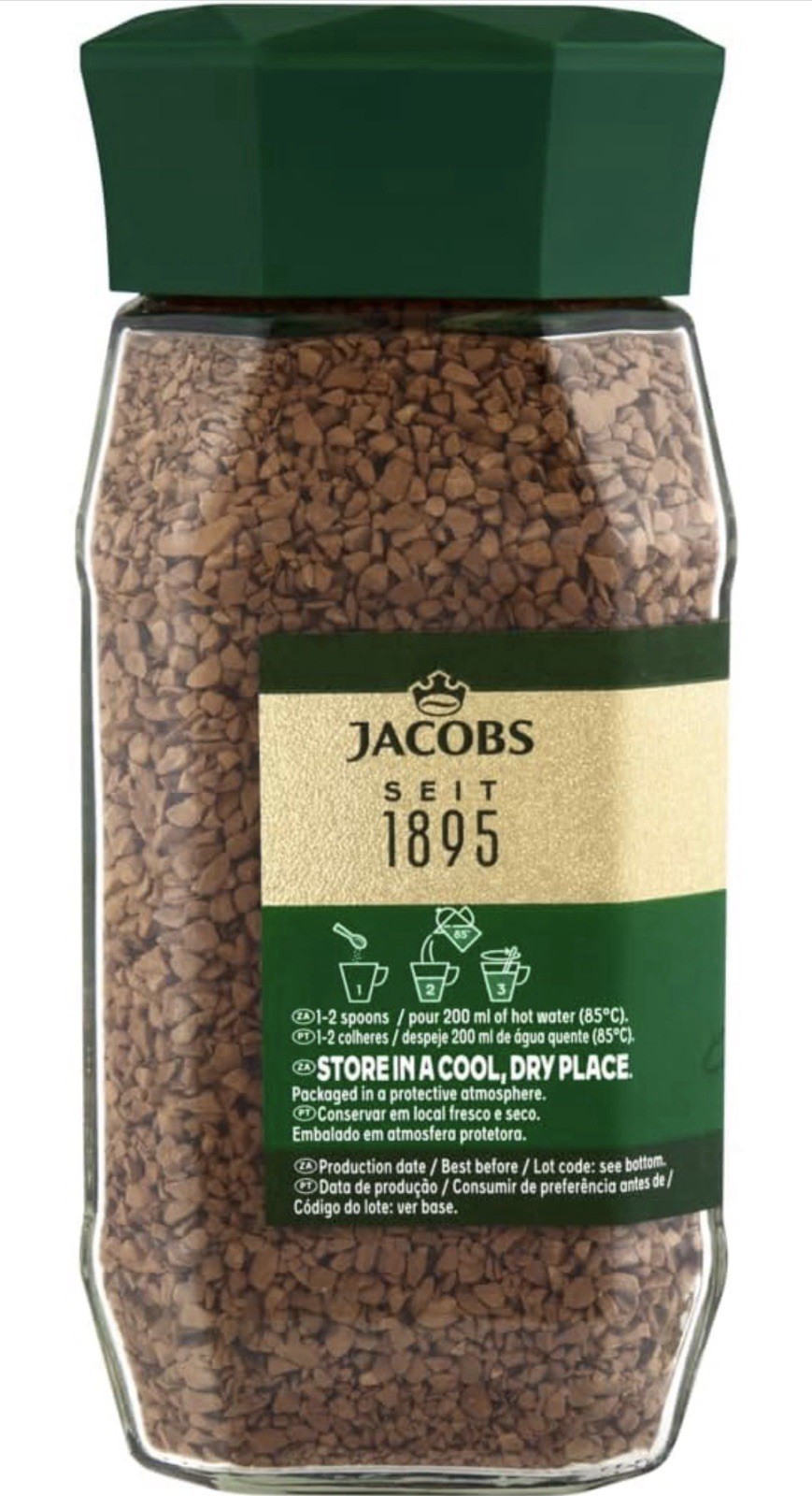 Jacobs Kronung Signature Instant Coffee Rich Taste 200g Pack of 2 Jars