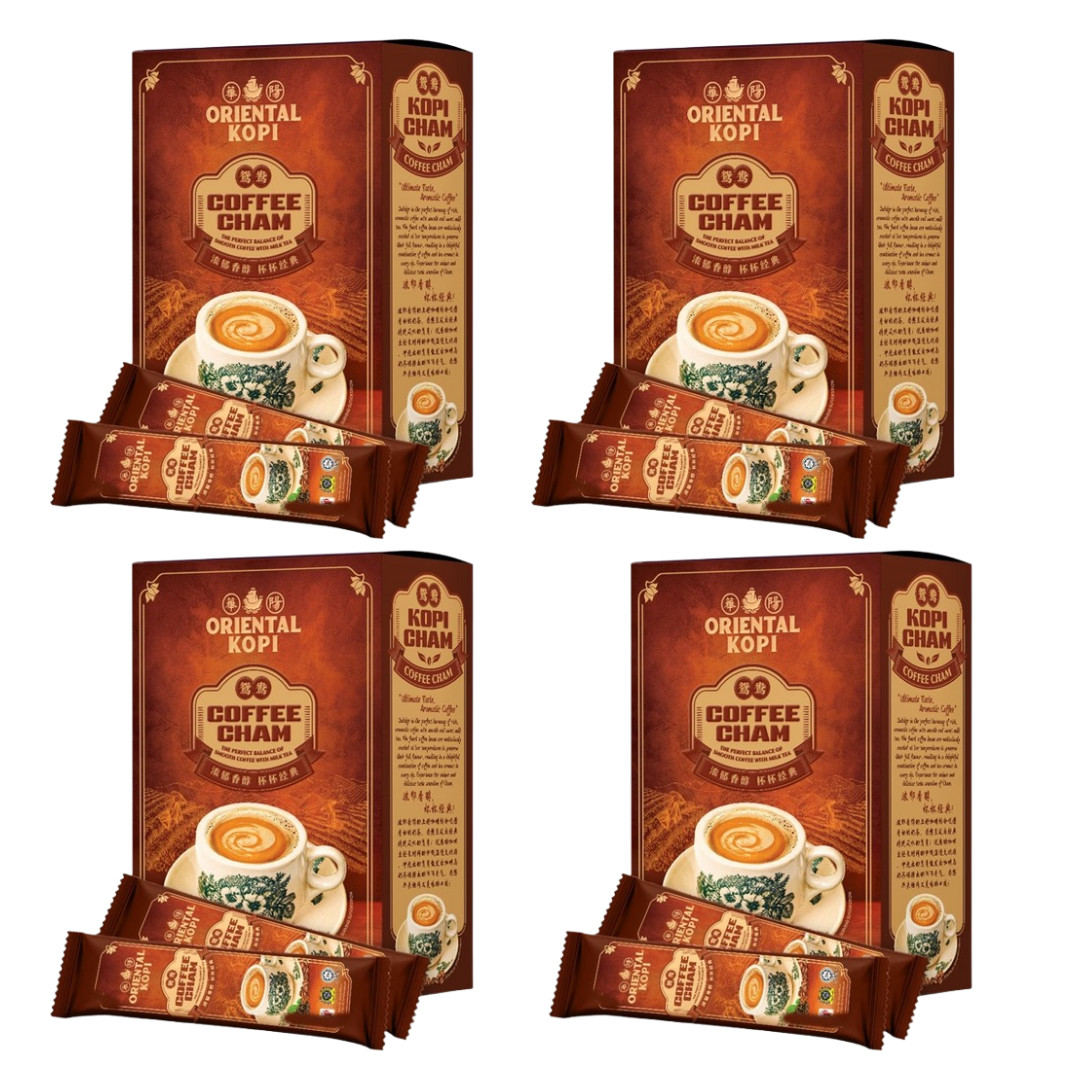 380g X 4 BOXES ORIENTAL 3-in-1 Coffee Cham Coffee Instant Premix FAST SHIPPING