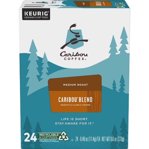 Caribou Coffee Caribou Blend Medium Roast Keurig K-Cup Coffee Pods