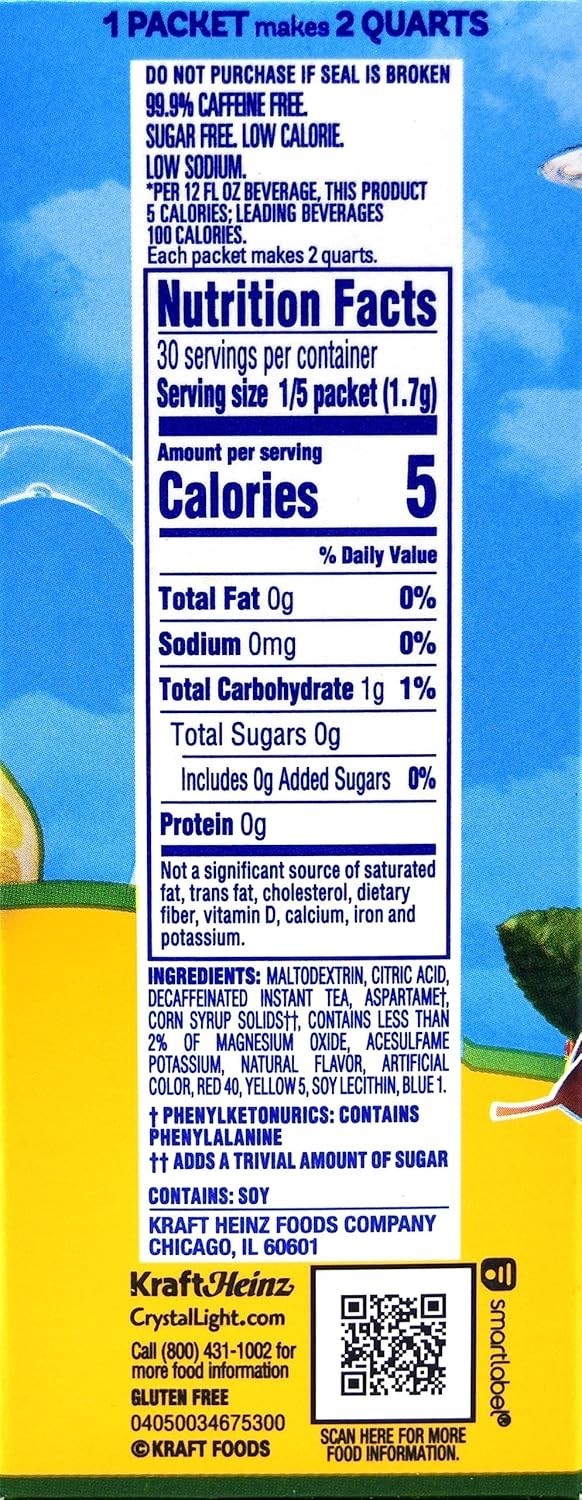 Caffeine-Free Lemon Iced Tea Pack – Convenient Drink Mix for All Ages