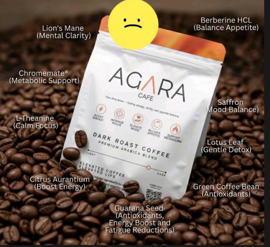 AGARA CAFE Dark Roast Premium Arabica Blend Ground Coffee 90g
