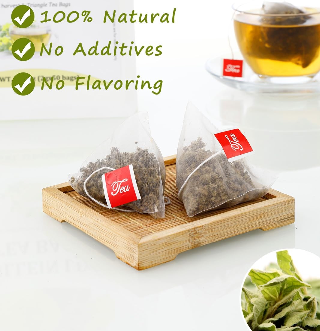 50 Mullein Leaf Tea Bags – 100 Pure, Caffeine Free, Respiratory Support
