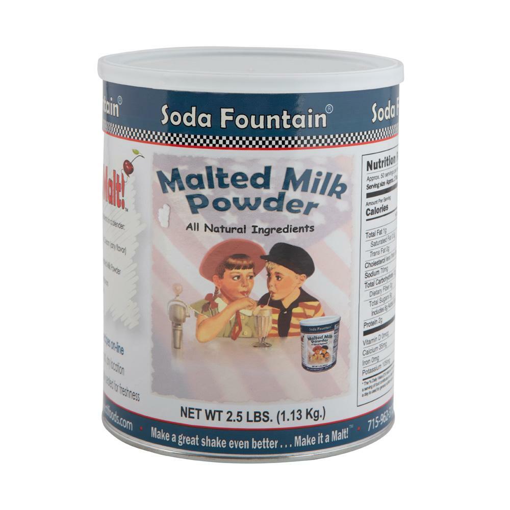 Soda Fountain Milkshake Malted Milk Powder – 2.5 lb Resealable Tub