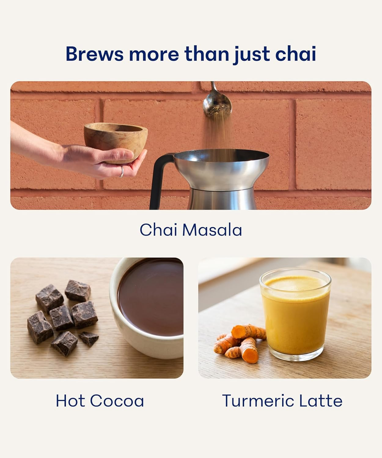 LOKA Chai Maker 20Oz (2-3 Cups) – Authentic Masala, Latte & Loose Leaf Kettle –