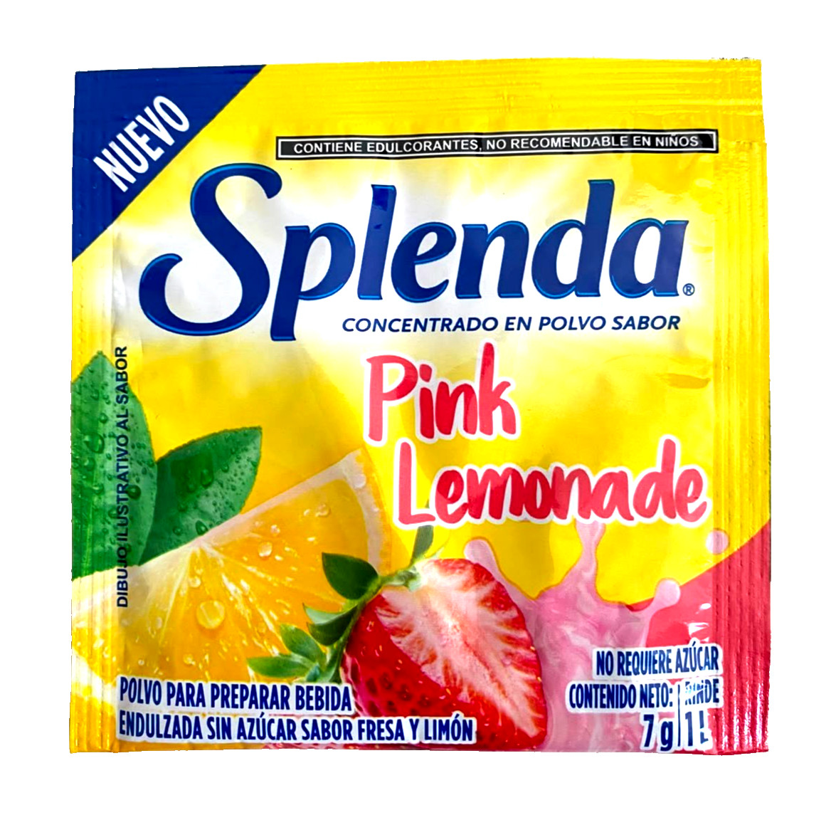 12-Pk Splenda Pink Lemonade Powdered Drink Mix 7gr/.24oz