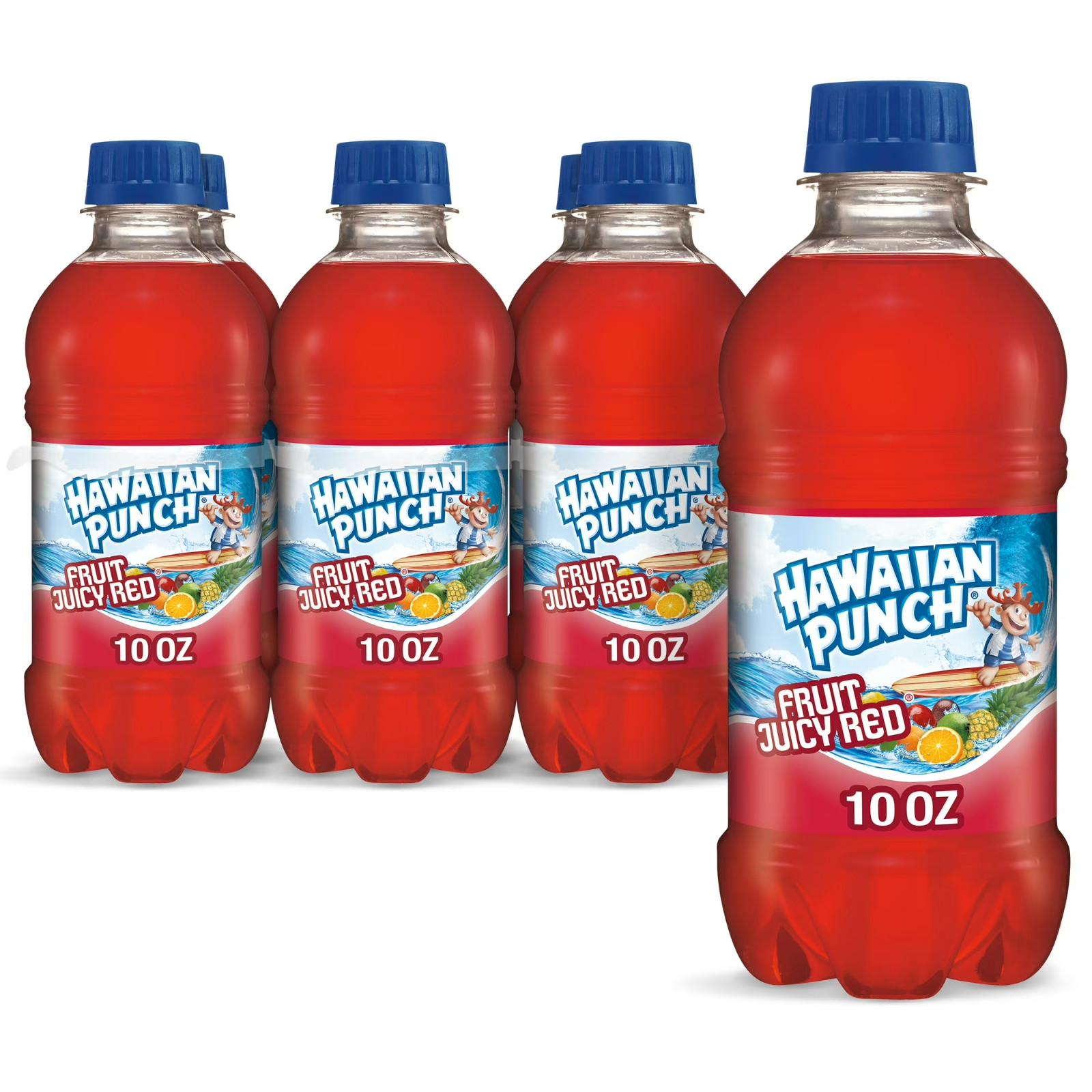 (2 pack) Hawaiian Punch Fruit Juicy Red Juice, 10 fl oz, 6 Count Bottles…