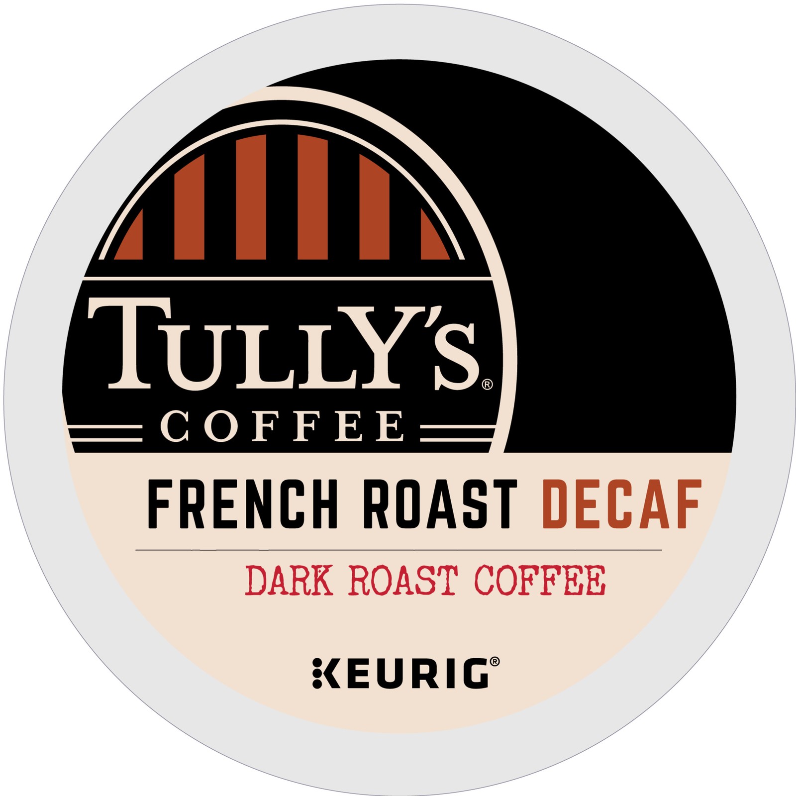 Tully’s Coffee French Roast Decaf, Keurig K-Cup Pod, Dark Roast, 48 Count