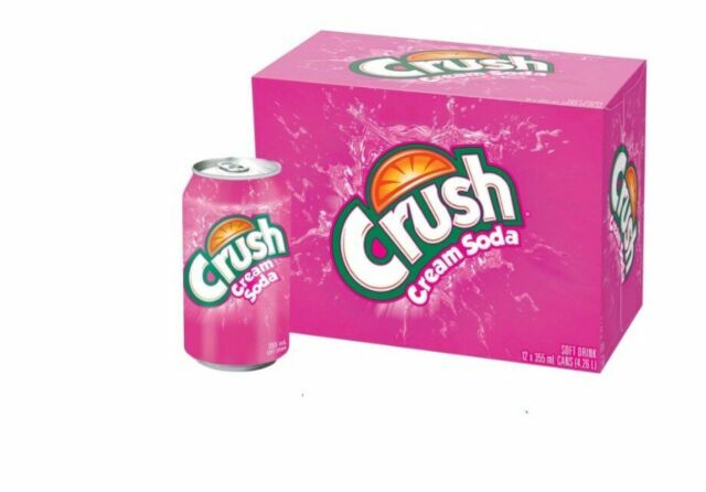 Crush Cream Soda Soft Drink, 355ml – 24 Pack