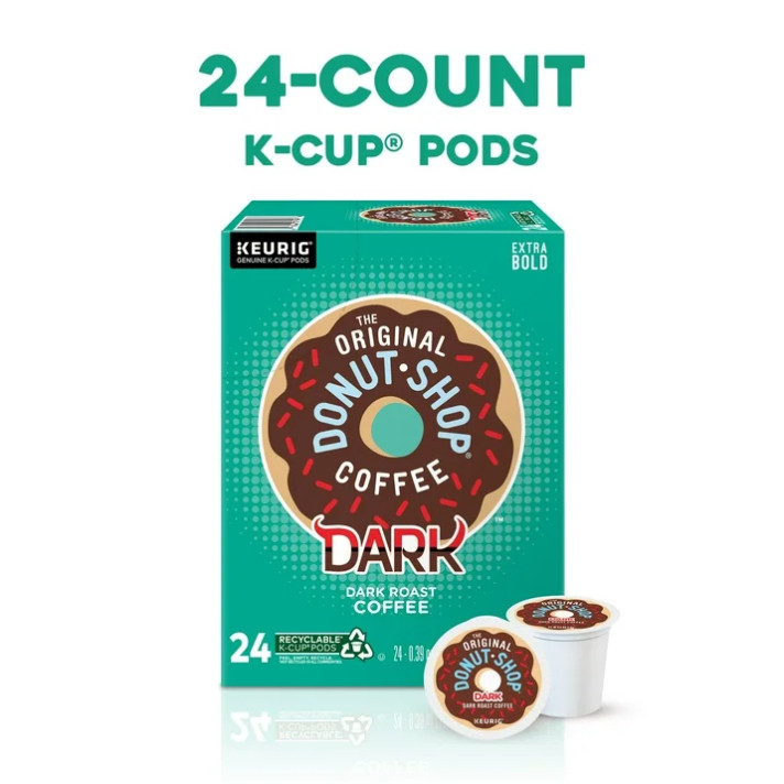 3 Box The Original Donut Shop, Dark Roast K-Cup Coffee Pods, 24 Count Box