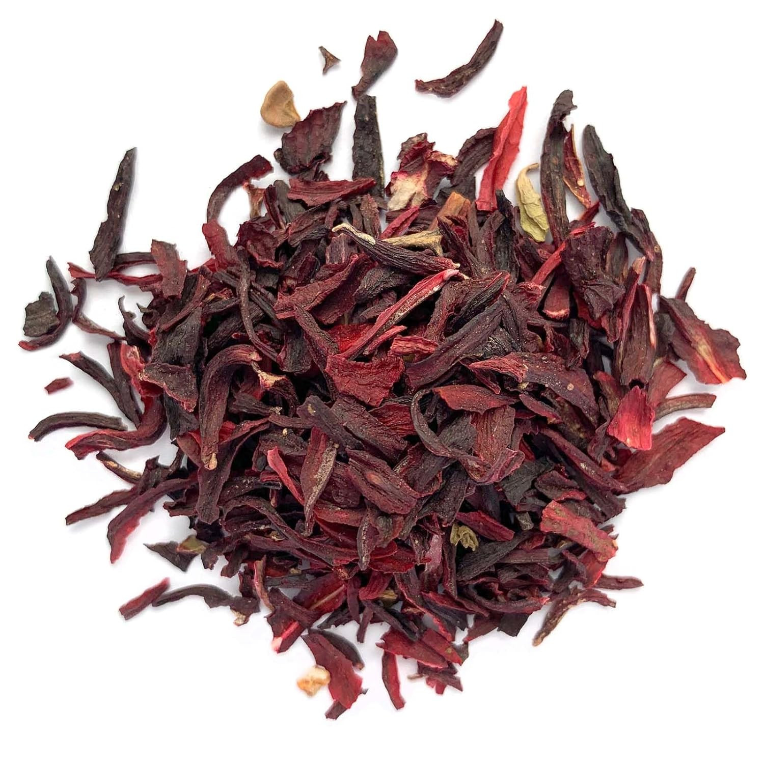 Organic Hibiscus Flower Cut & Sifted, by Herb Co, Dried Crimson Petals for Teas,