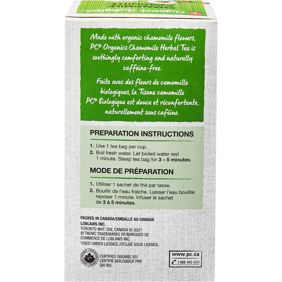 4-Pack PC Organics Chamomile Herbal Tea