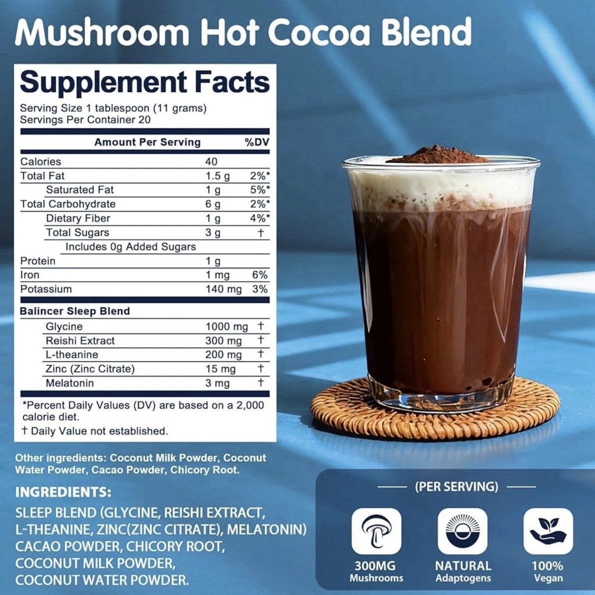 mushroom Hot Cocoa Mix : A Sleep Aid Supplement To Help You Relax And Fall Asle