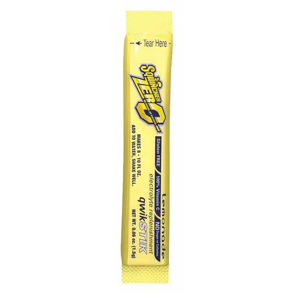 Quick Stiks, Sugar Free Drink Mix Powder, 10 oz Yield Per Unit, Lemonade, 500PK
