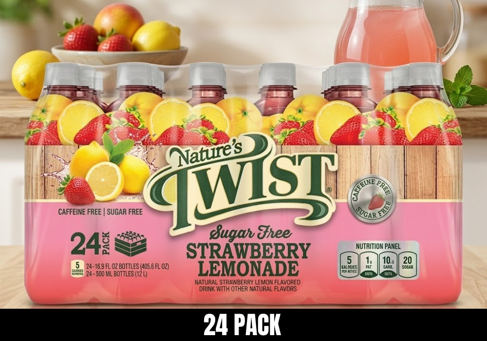 Nature’s Twist Sugar Free Strawberry Lemonade 16.9oz 24 Bottles