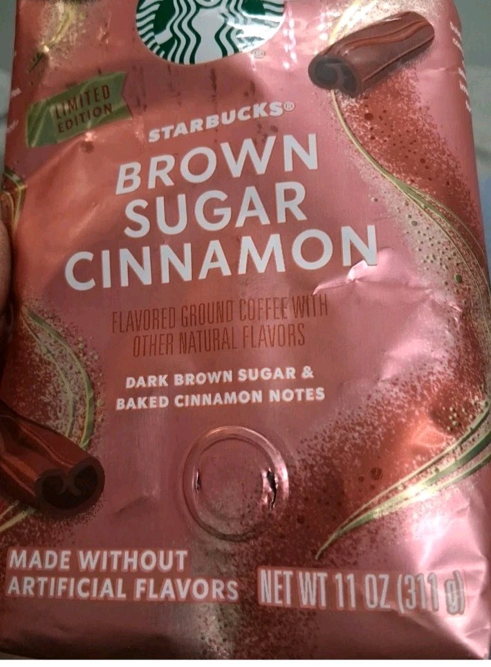 Starbucks Brown Sugar Cinnamon Ground Coffee 11 oz Limited Edition Arabica Bag